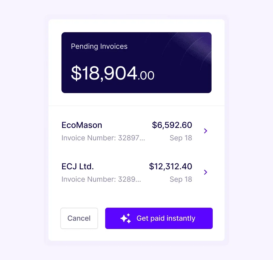 Receive invoices